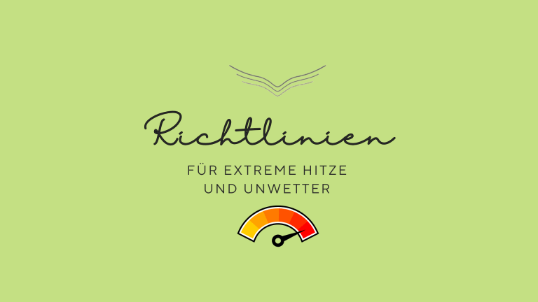 Richtlinien für extreme Hitze und Unwetter